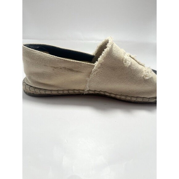 Chanel Espadrilles Canvas Cream and Black CC Logo Cotton Bi-Color Sz 41 US 9/10 - Picture 11 of 11